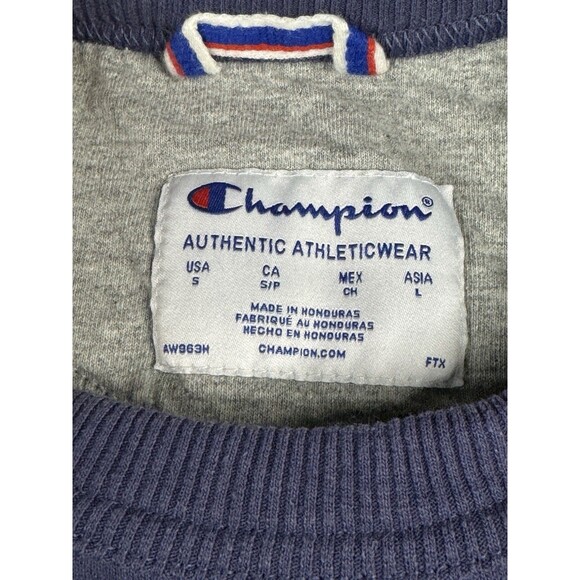 Champion Authentic Athleticwear Men’s Crewneck Sweatshirt Small Navy Blue Logo - Picture 5 of 9